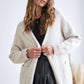 ADORA 2tone Sweater Open Cardigan OATMEAL
