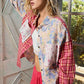 POL Patchwork Plaid Button-Up Shirt with Contrast Pockets Shirts