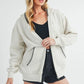 Aemi + Co Contrast Trim Zip Up Hoodie Jacket