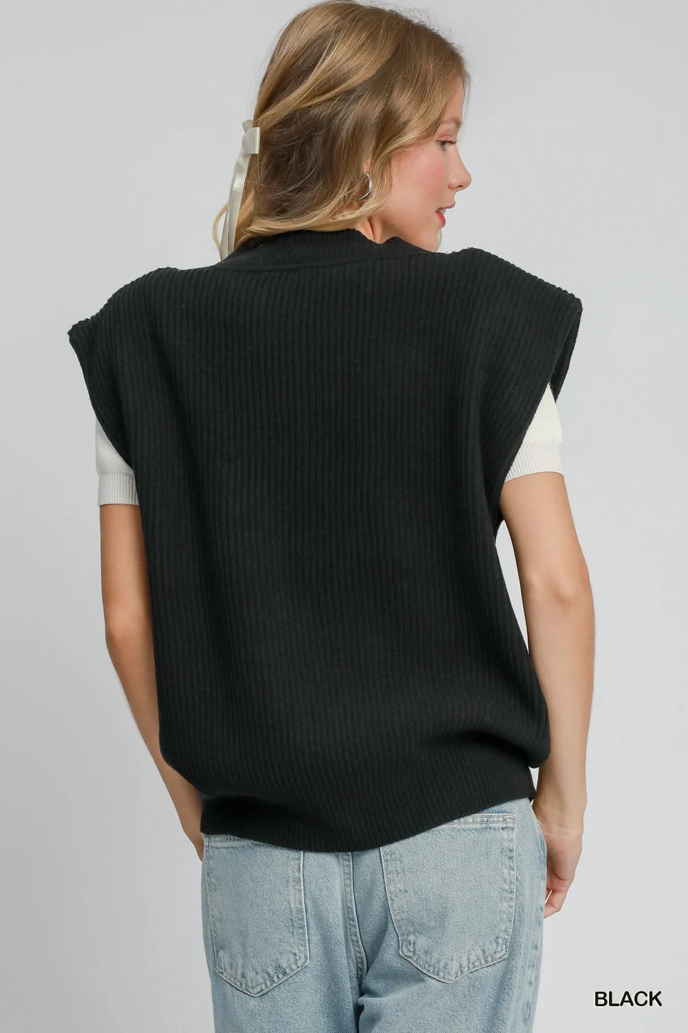 Umgee Oversized V Neck Vest
