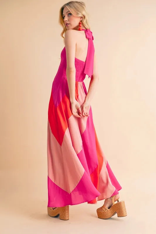 Aemi+Co Color Block Sleeveless Maxi Dress Maxi Dresses