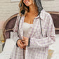 BiBi Casual Check Shirts With Hood Tops