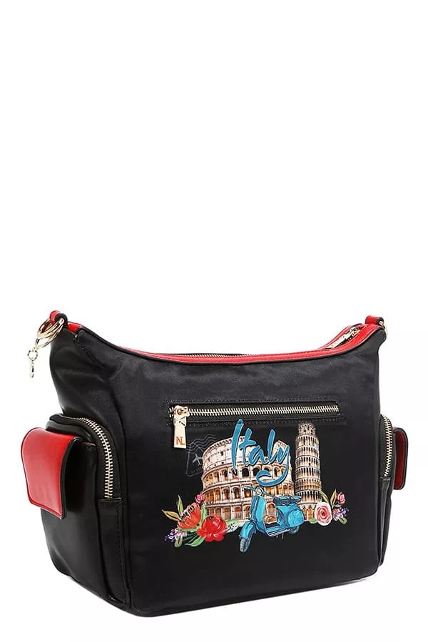Martha Travels Italy Multi Pocket Shoulder Bag | Handbags Daverri Fashions