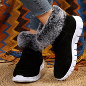 Side Zip Faux Fur Boots | Boots Daverri Fashions