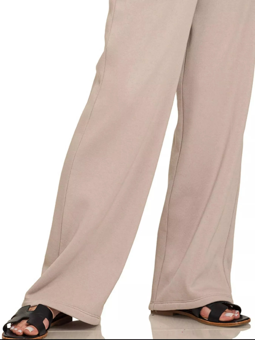Zenana Fleece Sweatpant with Pockets Ash Mocha | Sweatpants Daverri Fashions