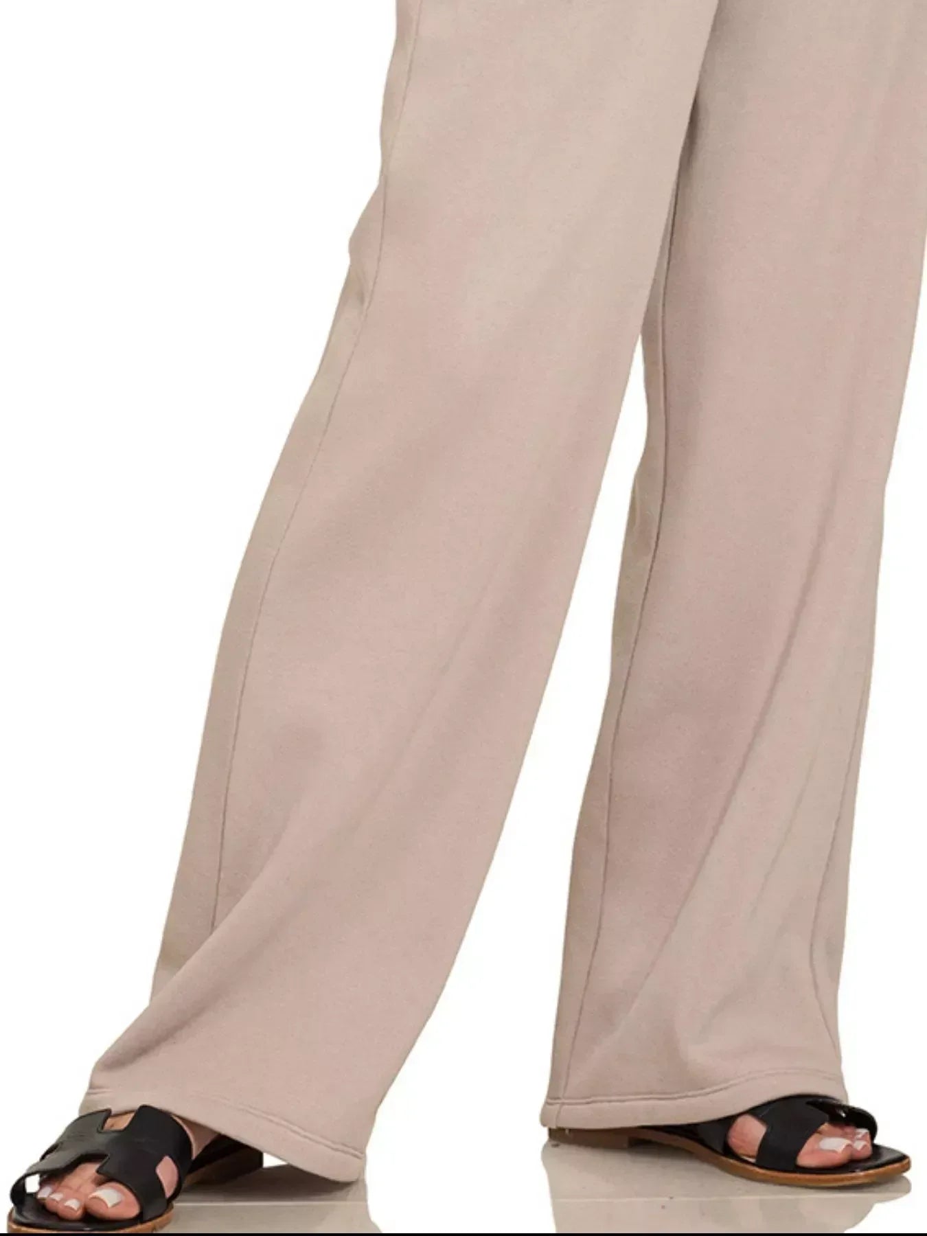 Zenana Fleece Sweatpant with Pockets Ash Mocha - DAVERRI FASHIONS