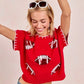 BiBi Gameday Sequin Football Embroidered Stitch Sweater - DAVERRI FASHIONS