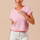 SO ME Textured Light Weight Sweater Dolman Top Sweaters