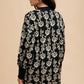 Annie Wear Floral Jacquard Round Neck Sweater Dress - DAVERRI FASHIONS