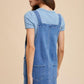Annie Wear Wide Strap Denim Overall Dress with Pockets - DAVERRI FASHIONS