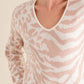 And The Why Leopard Zebra Combo Casual Sweater Top - DAVERRI FASHIONS