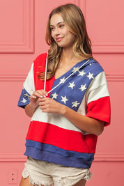 BiBi American Flag Theme Hoodie | Hoodies Daverri Fashions