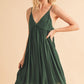Aemi + Co Ruched Plunge Mini Cami Dress Cami Dresses