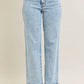 Judy Blue Full Size High Waist Stone Wash Straight Jeans Plus Size - DAVERRI FASHIONS