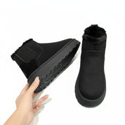 Round Toe Platform Ankle Boots - DAVERRI FASHIONS