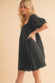 Aemi + Co Square Neck Babydoll Dress with Pockets | Daverri Fashions