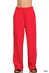 Zenana Fleece Sweatpant with Pockets Ruby - DAVERRI FASHIONS