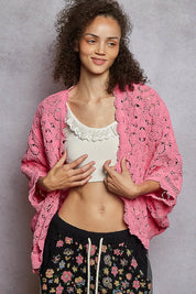 POL Floral Pattern Open Front Cardigan | Cardigans Daverri Fashions
