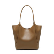 Golden Brown Genuine Leather Shoulder Tote Bag | Tote Bags Daverri Fashions