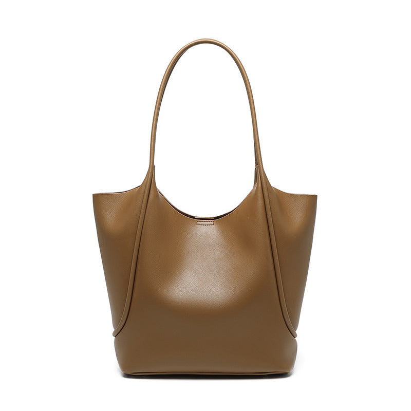 Golden Brown Genuine Leather Shoulder Tote Bag | Tote Bags Daverri Fashions