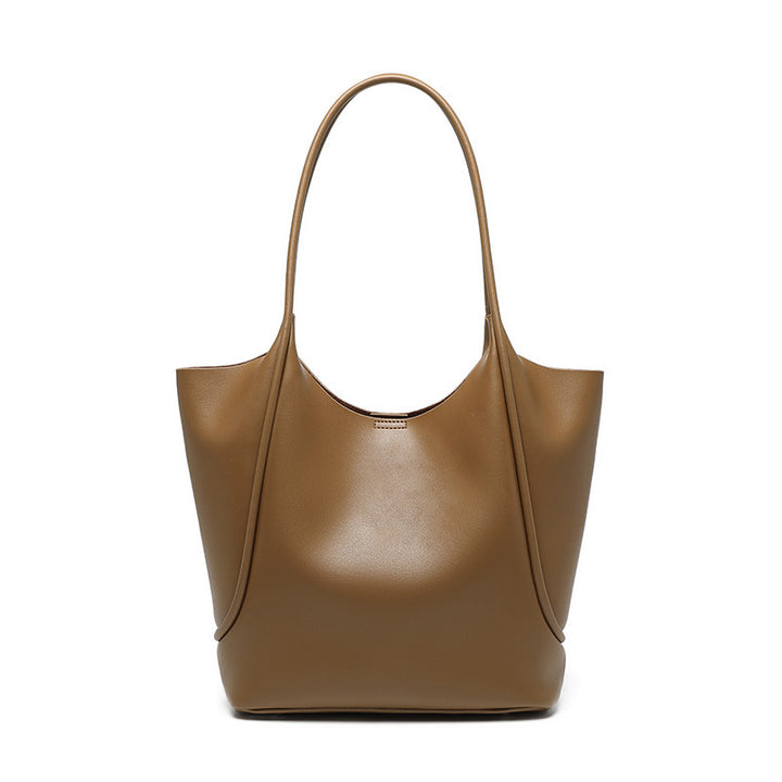 Golden Brown Genuine Leather Shoulder Tote Bag | Tote Bags Daverri Fashions