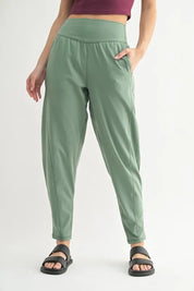 MOSS MONO B Flowbarrel High Waist Active Pants | Daverri Fashions