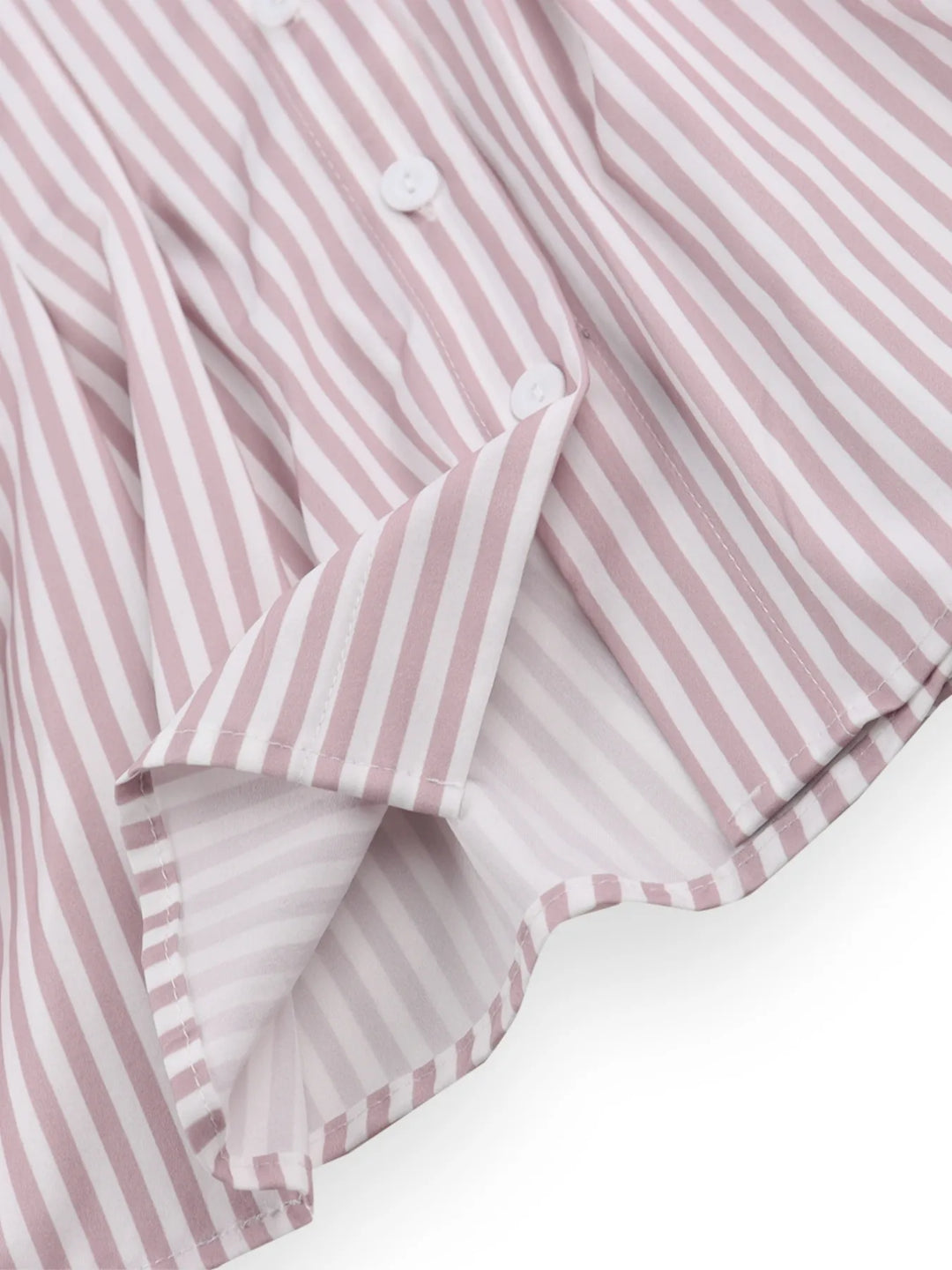 Striped Short Sleeve Button-Up Shirt | Daverri Fashions