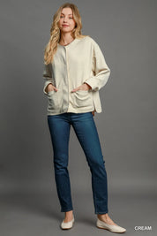 Umgee Textured Jacquard Jacket | Jackets Daverri Fashions