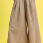 Umgee Pinstripe Crop Palazzo Pants Camel Pants