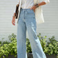 Daverri Fashions light-wash high-rise flare jeans with pockets