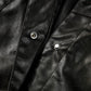 Faux Leather Buttoned Front Boxy Jacket - DAVERRI FASHIONS