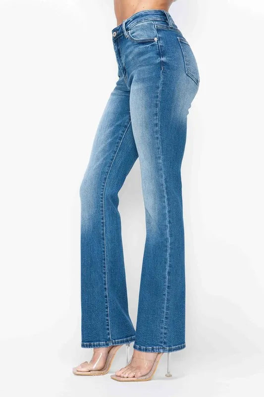 bytos Full Size Distressed High Rise Jeans with Pockets | Jeans Daverri Fashions