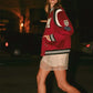 MABLE M Bomber Varsity Jacket with Patch Detail