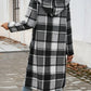 Devine Plaid Long Sleeve Hooded Coat - DAVERRI FASHIONS