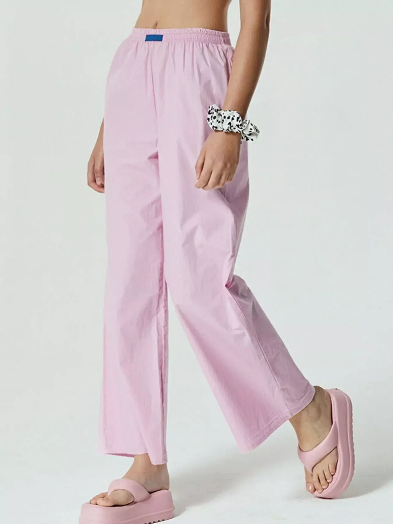 Elastic Waist Wide Leg Pants - DAVERRI FASHIONS