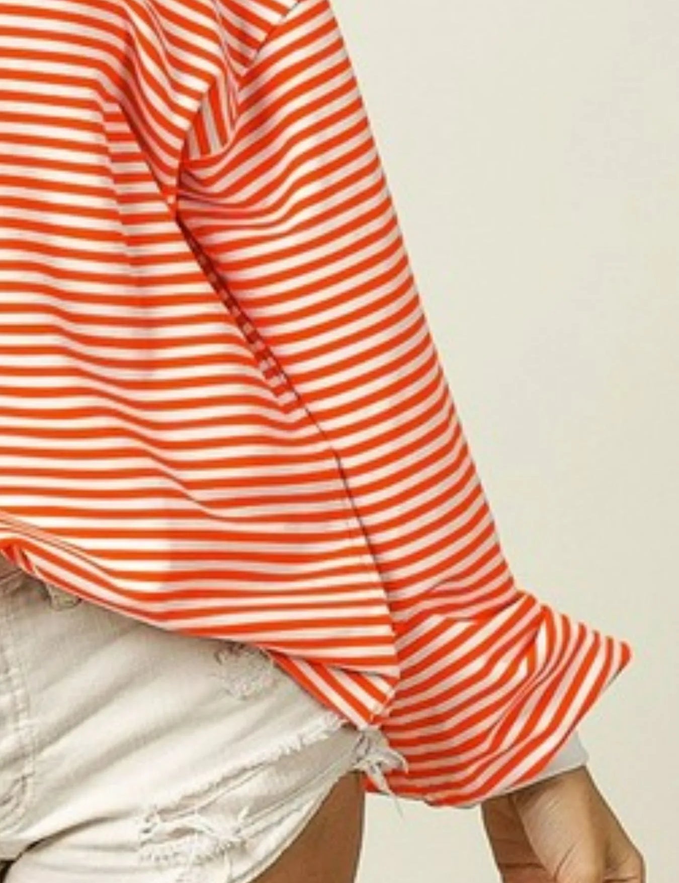 BiBi French Terry Stripe Long Sleeve Sweatshirt | Sweatshirts Daverri Fashions