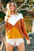 BiBi Color Block Geometric Sweater - DAVERRI FASHIONS