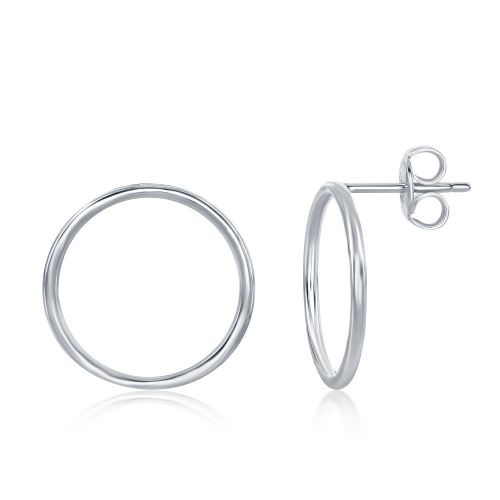 Sterling Silver Open Hoop Earrings Earrings