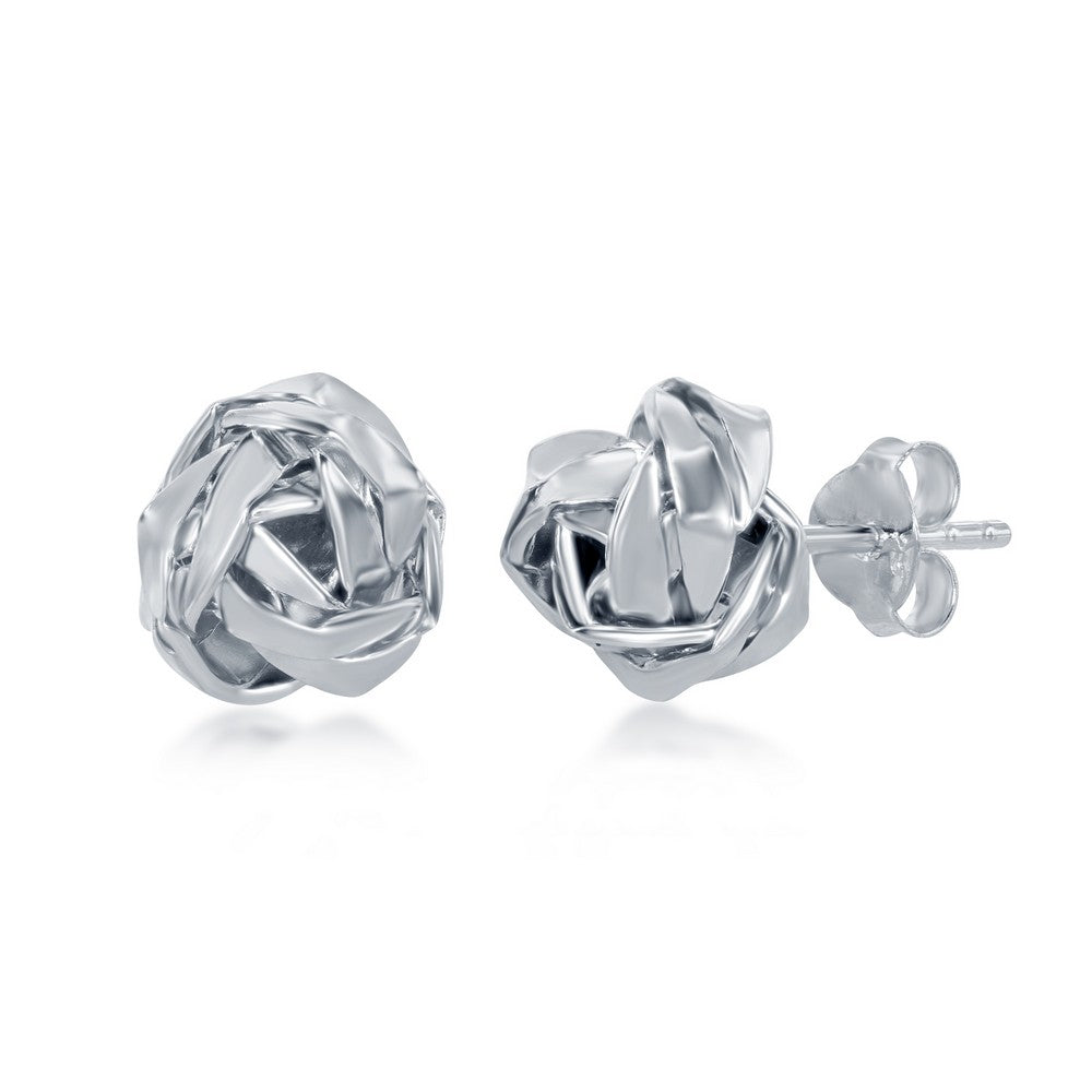 Sterling Silver Love Knot Stud Earrings Earrings