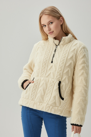 Fleece Zip-Up Pullover | Pullovers Daverri Fashions