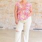 A Matter of Time Flutter Sleeve Top in Multi Tops