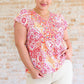 A Matter of Time Flutter Sleeve Top in Multi Tops