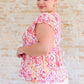 A Matter of Time Flutter Sleeve Top in Multi Tops
