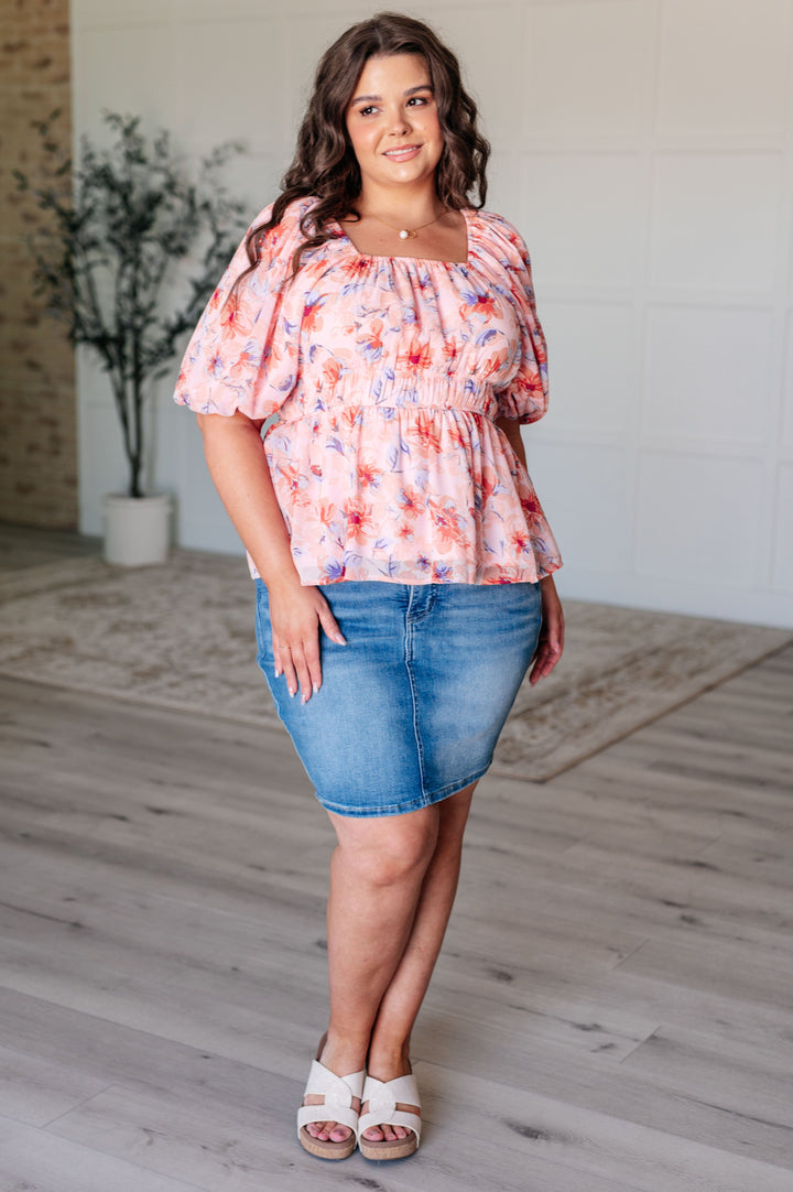 A Powerful Force Square Neck Balloon Sleeve Blouse Tops