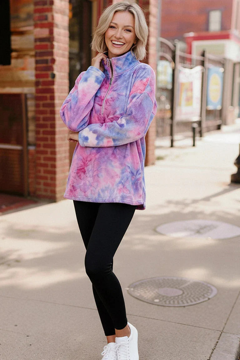 Pastel Skies Fleece Pullover | Daverri Fashions