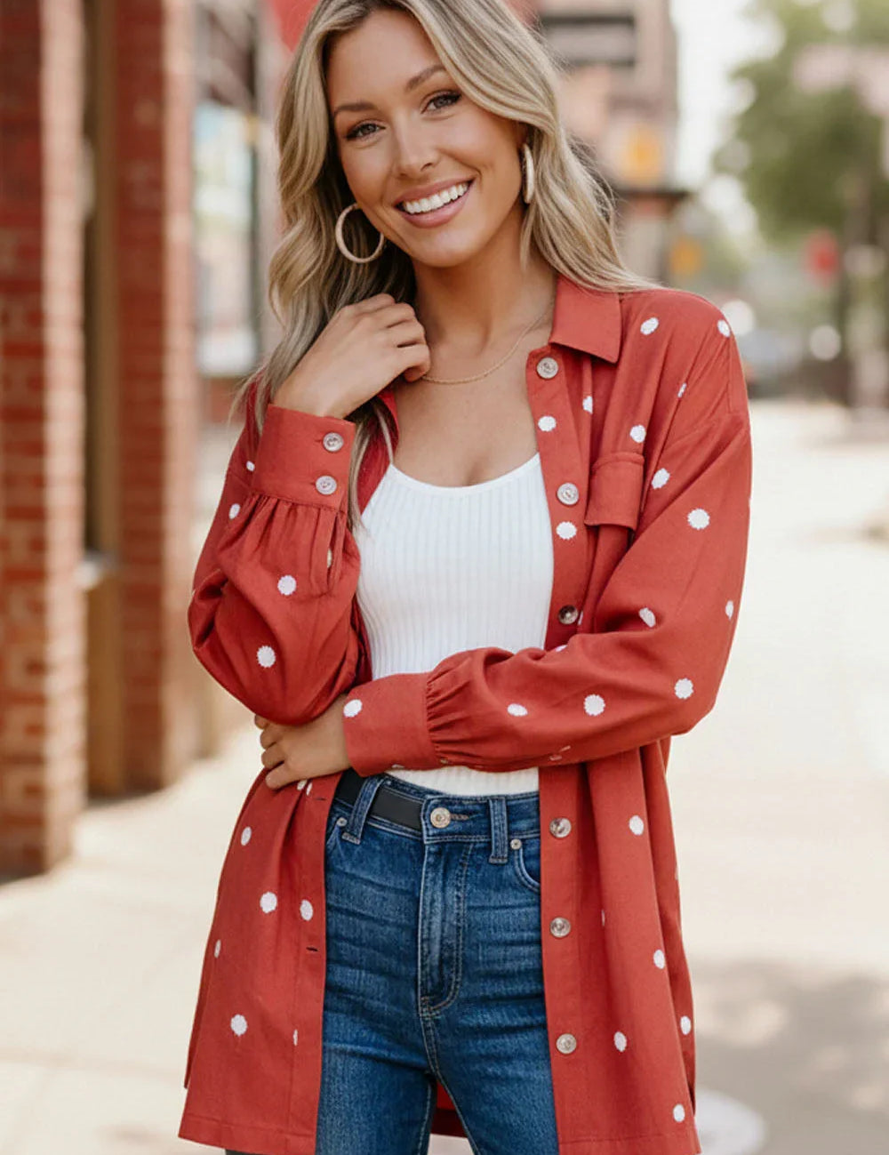 Dot My Day Shacket | Daverri Fashions