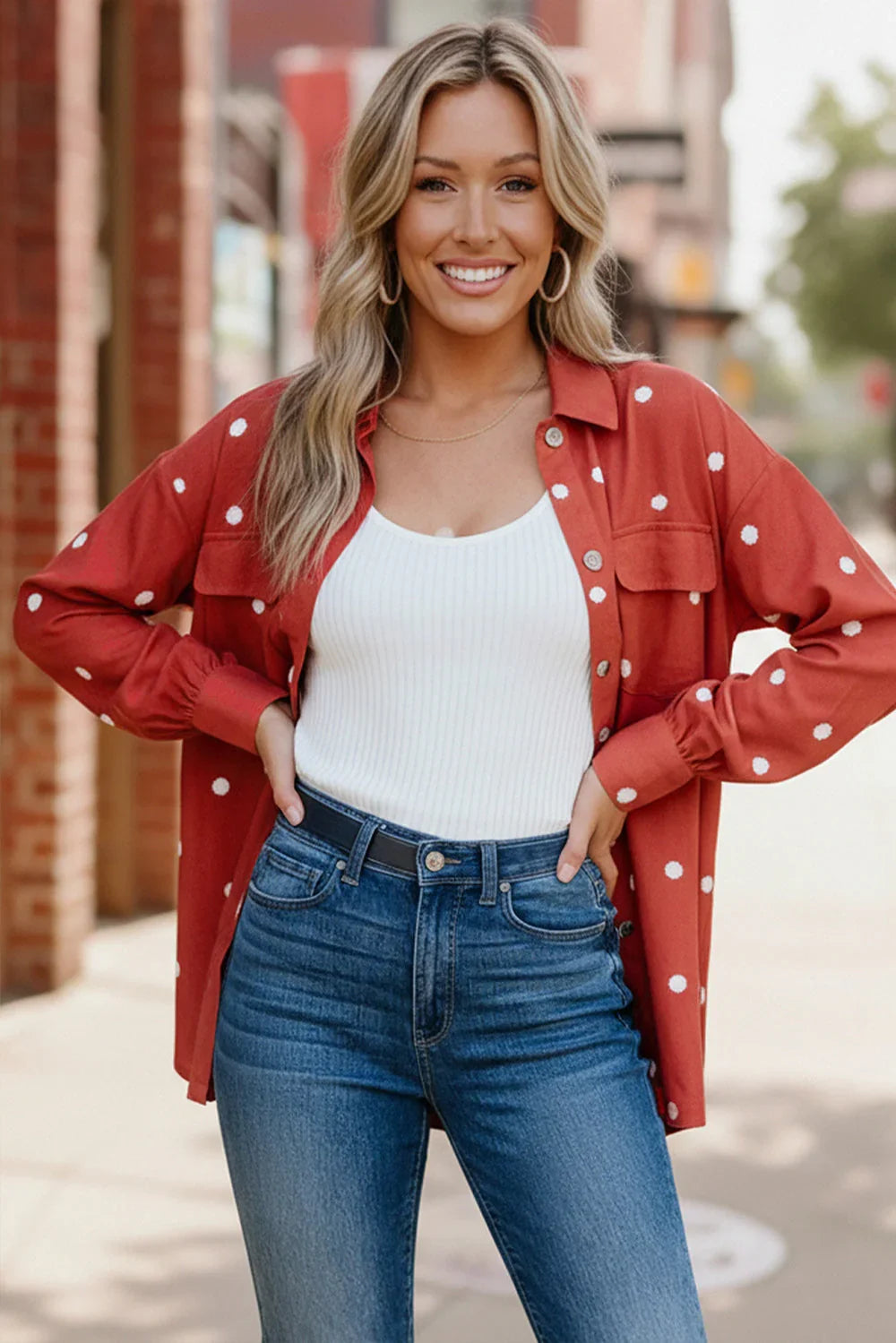 Dot My Day Shacket | Daverri Fashions