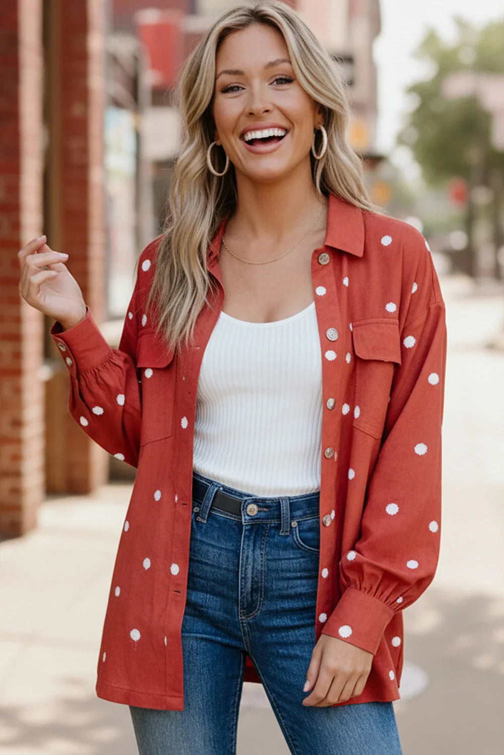 Dot My Day Shacket | Daverri Fashions