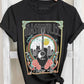 Black Cotton Nashville Graphic Knit Tee - DAVERRI FASHIONS