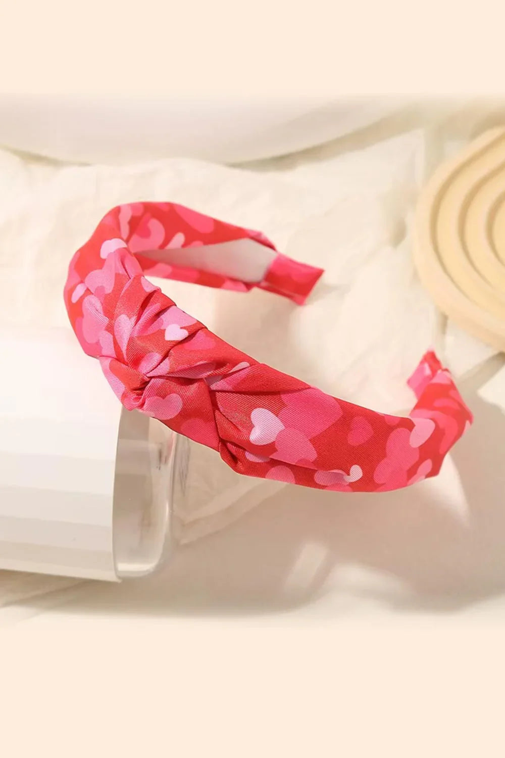 Red & Pink Valentine's Top Knot Headband | Daverri Fashions